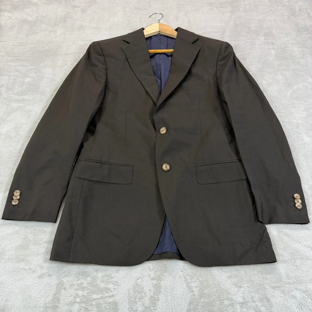 Suitsupply Napoli Mens 36R Dark Brown Wool S100 Zignone Blazer Jacket Casual EUC